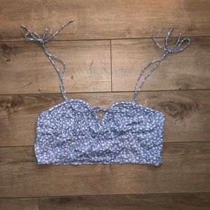 Cropped Floral Bralette Top